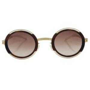 gafas monturas sol mykita acero inoxidable acetato liviano redondo ovalado dorado marron optica hermo