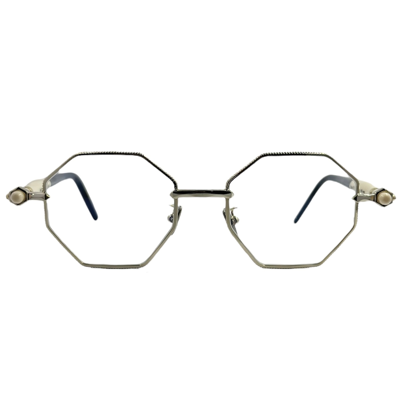 KUBORAUMMASKEP74LGC1 gafas monturas graduado hexagonal metal acetato plata negro blanco roto kuboraum maske p74 optica hermo optica diagonal optica toscana optica granvia vytria