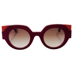 gafas monturas sol face a face screen 1 acetato redondo mariposa rojo salmon marron degradado optica hermo optica gran via optica toscana optica diagonal vytria