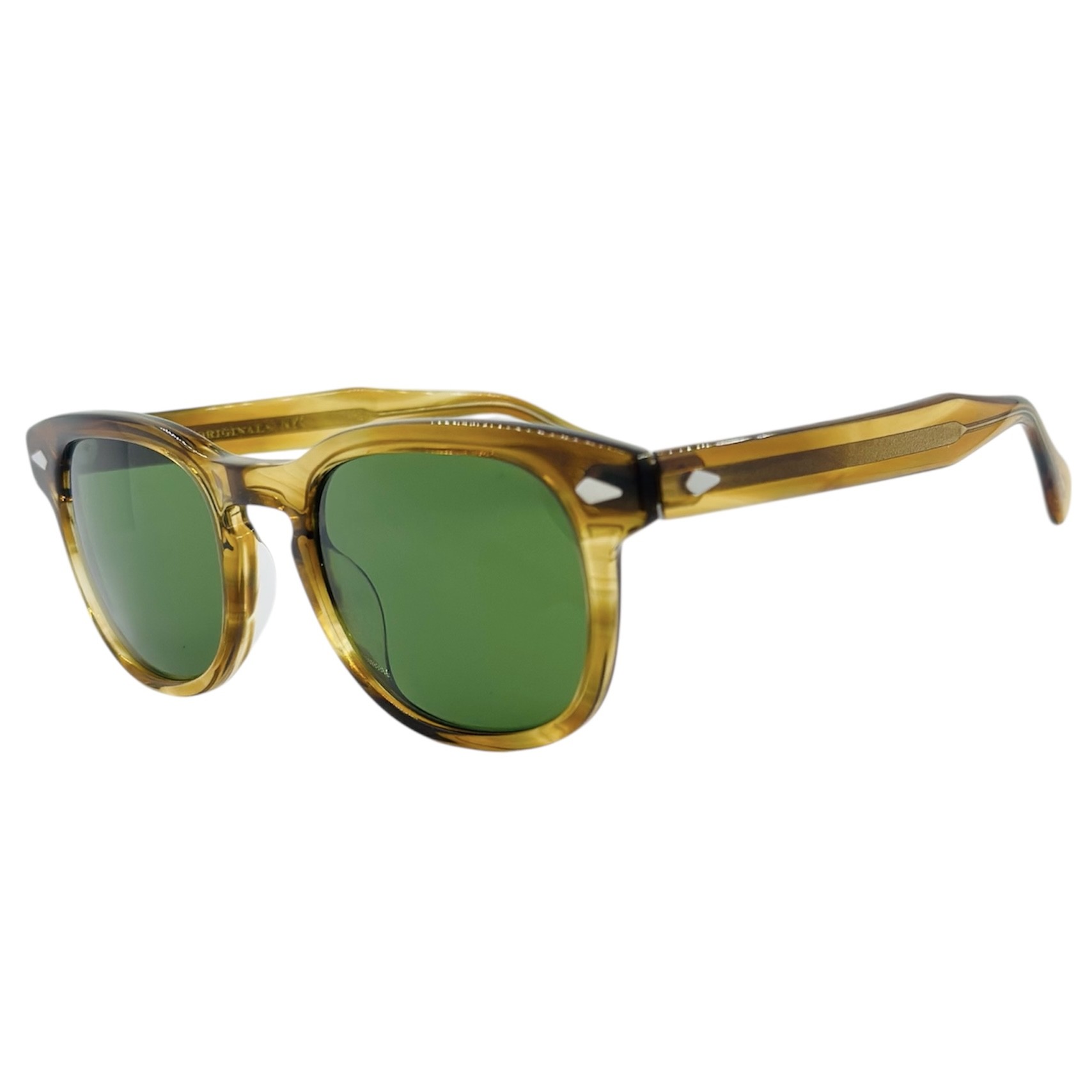 MOSCOTGELTHONEYBLONDE2 gafas monturas sol moscot gelt acetato cuadrado pantos marron amarillo miel verde uniforme optica hermo optica diagonal optica toscana optica gran via vytria