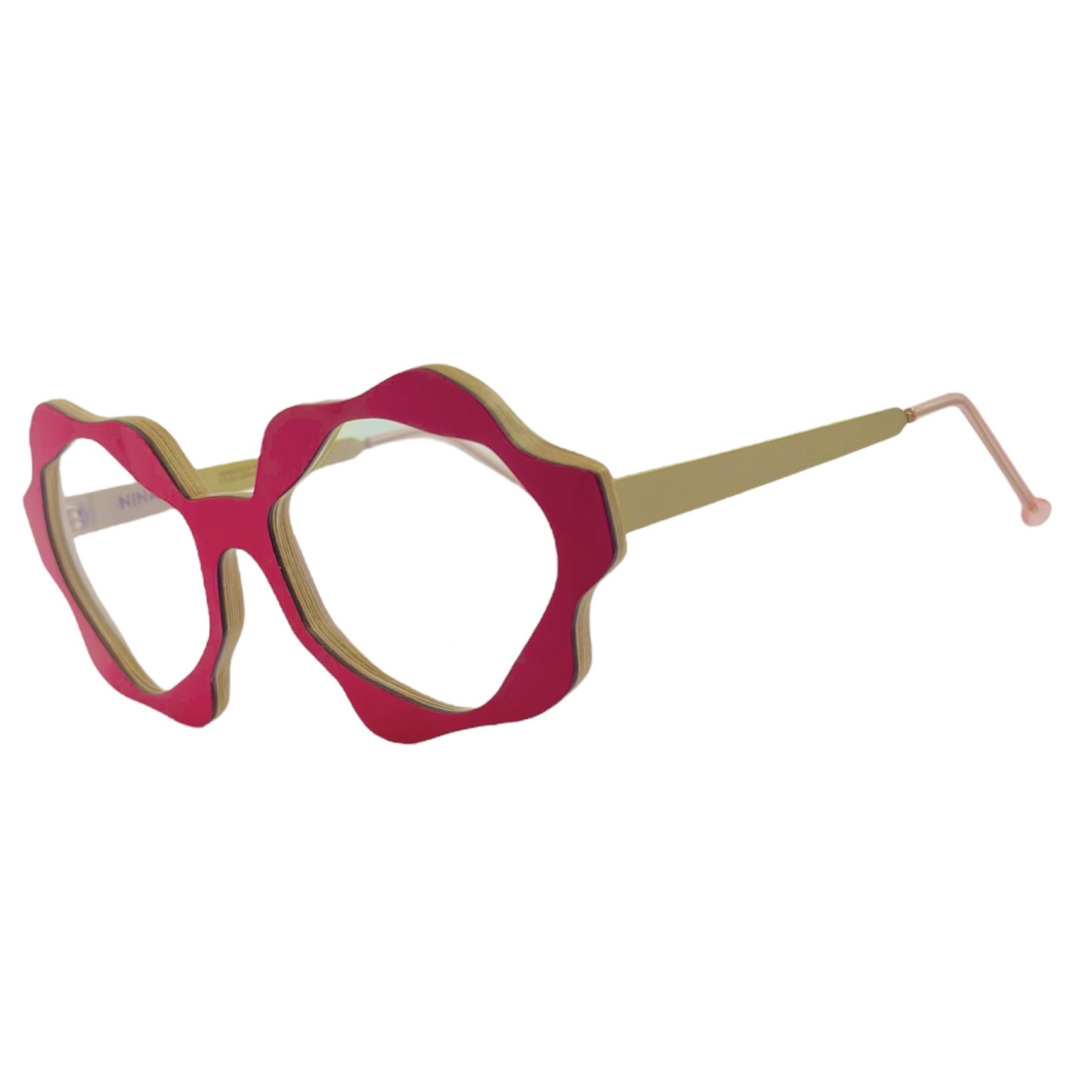 NINAMURFRANCESCAA062 gafas monturas graduado nina mur francesca madera abedul rosa frambuesa raspberry red optica hermo