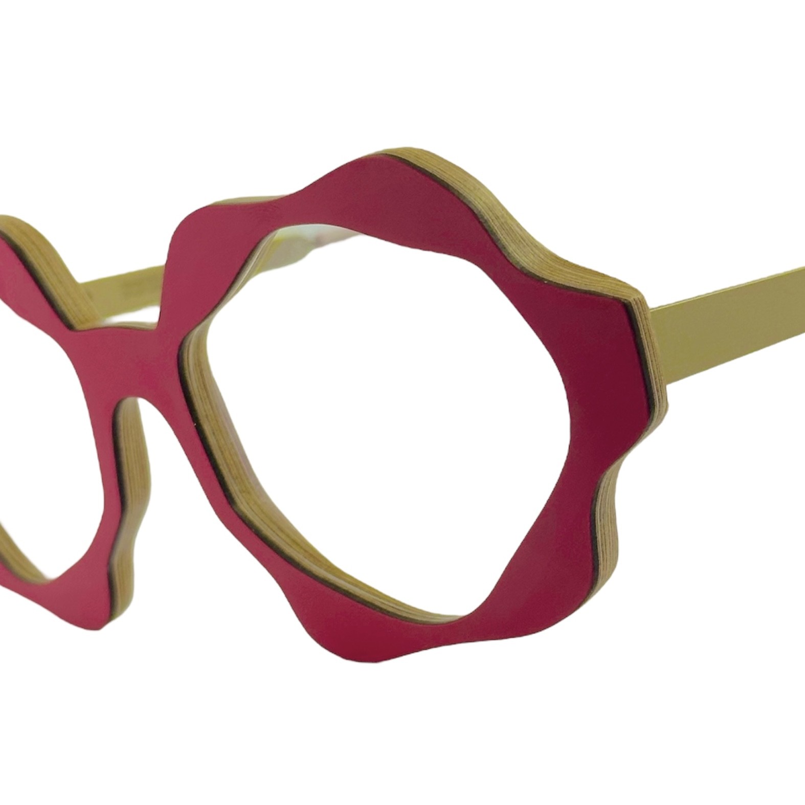 NINAMURFRANCESCAA063 gafas monturas graduado nina mur francesca madera abedul rosa frambuesa raspberry red optica hermo