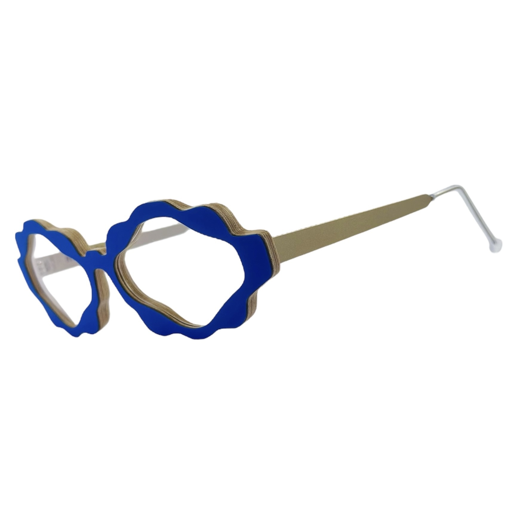 NINAMURCHIARAA242 gafas moturas sol graduado nina mur chiara ovalado flor madera azul electrico dorado optica hermo optica diagonal optica toscana optica gran via vytria