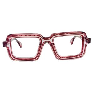 gafas graduado sol theo yi eye witness acetato cudrado rectangular transparente rosa cristal rosa fucsia lineas optica hermo optica diagonal optica toscana optica gran via vytria