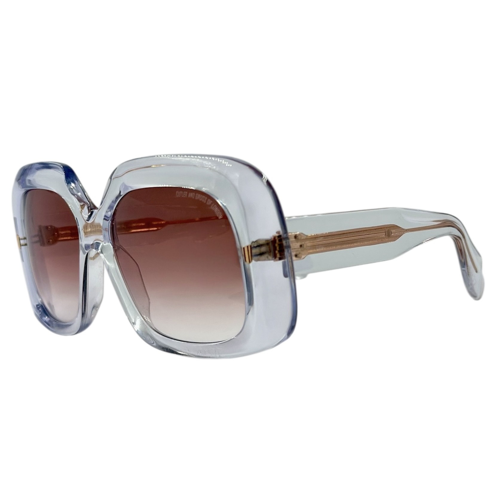 CUTLERANDGROSS9891012 gafas monturas sol cutler and gross cg2e 9891 cuadrado acetato grande transparnete marrfon rosado degradado optica hermo optica diagonal optica toscana optica gran via vytria