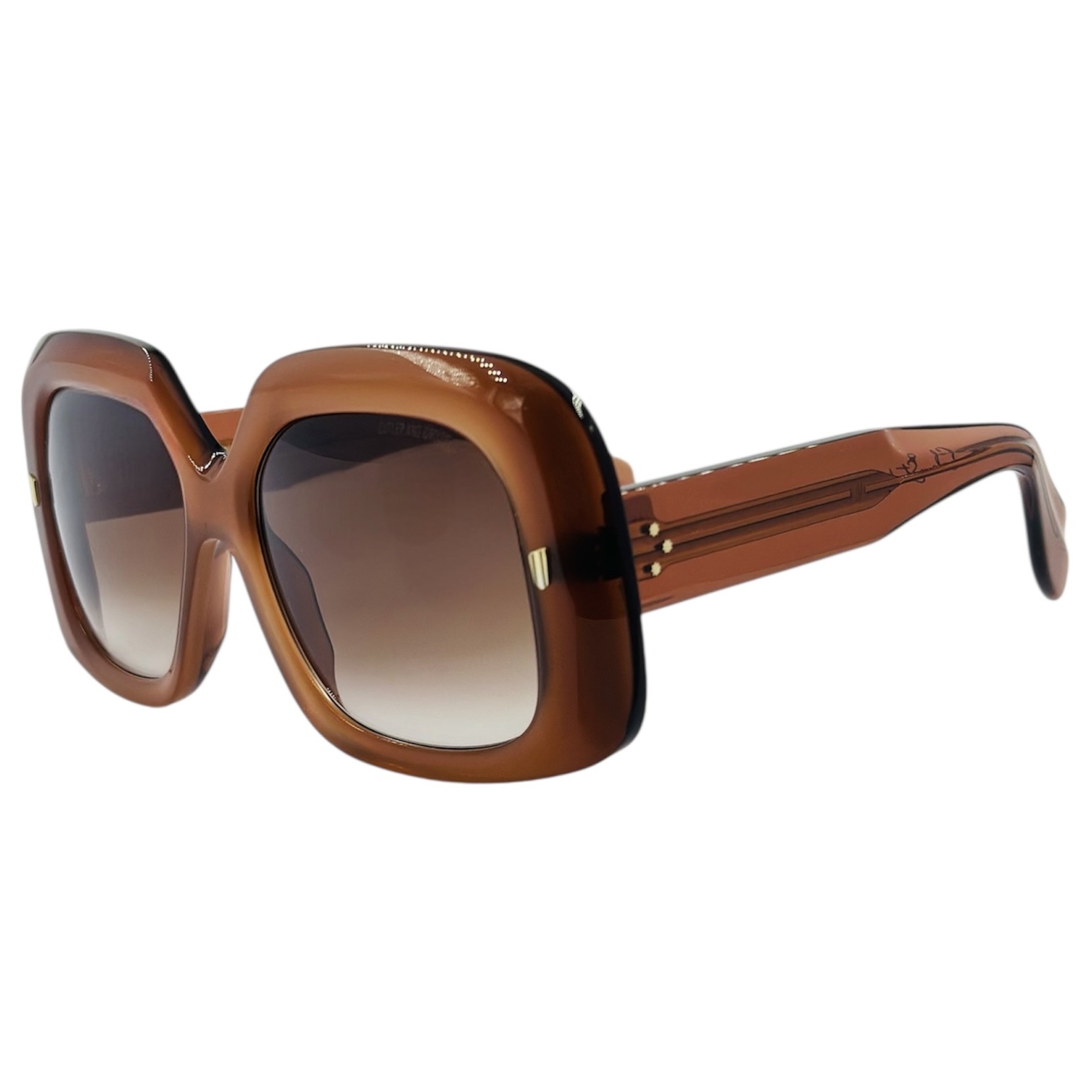 CUTLERANDGROSS9891B32 gafas monturas sol cutler and gross cgsn 9891 cuadrado acetato grande marron translucido transparente marrfon rosado degradado optica hermo optica diagonal optica toscana optica gran via vytria