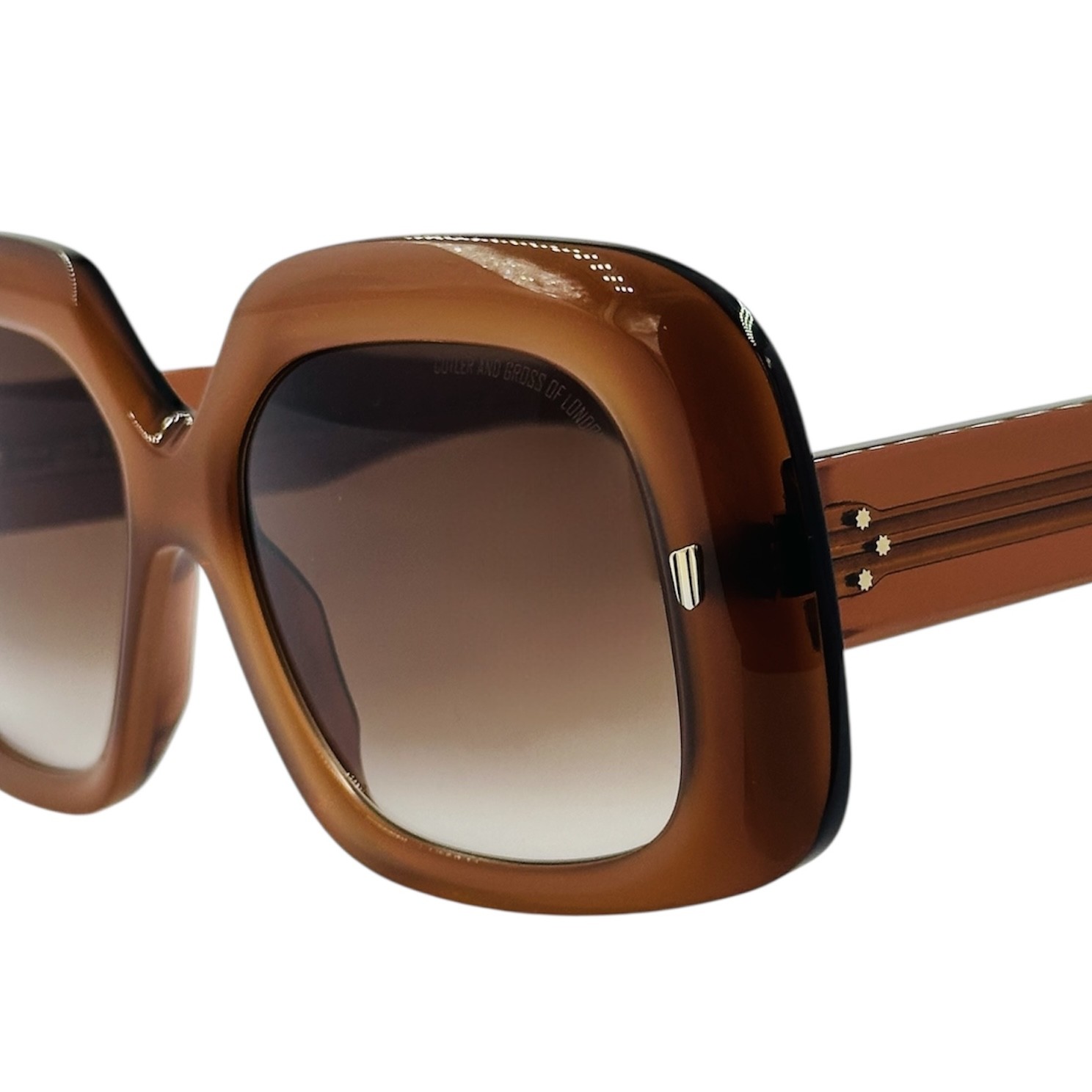 CUTLERANDGROSS9891B33 gafas monturas sol cutler and gross cgsn 9891 cuadrado acetato grande marron translucido transparente marrfon rosado degradado optica hermo optica diagonal optica toscana optica gran via vytria