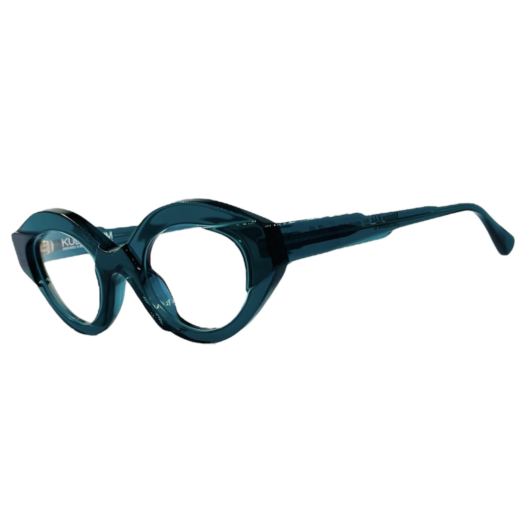 KUBORAUMMASKEK44RF2 gafas monturas graduado sol kuboraum maske k44 ovalado mariposa acetato verde cristal optica hermo optica gran via optica toscana optica diagonal vytria