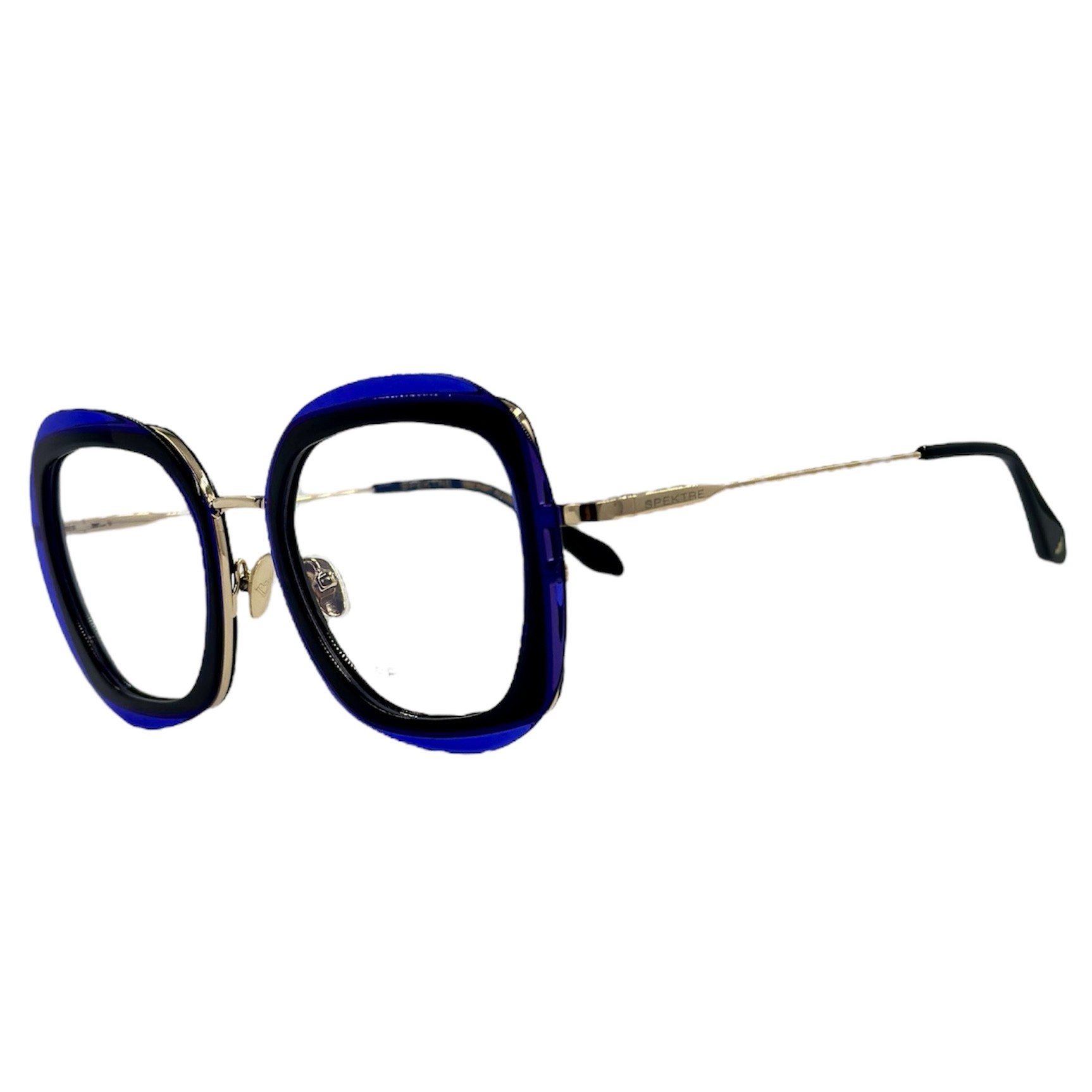 SPEKTREBALIBAL01V2 gafas monturas graduado sol spektre bali acetato negro azul electrico dorado metal optica hermo optica diagonal optica gran via optica toscana vytria
