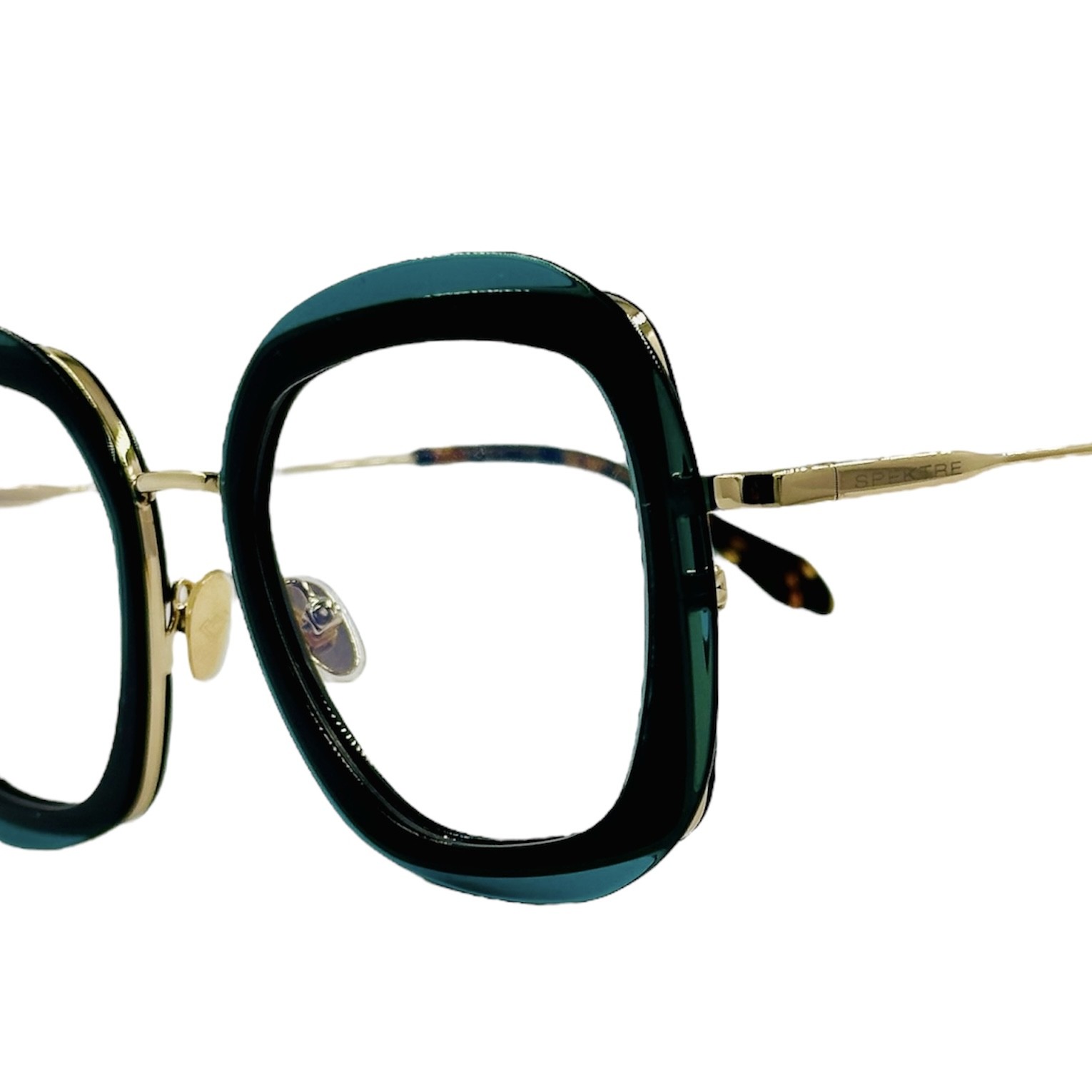 SPEKTREBALIBAL03V3 gafas monturas graduado sol spektre bali acetato negro verde bosque cristal dorado metal optica hermo optica diagonal optica gran via optica toscana vytria