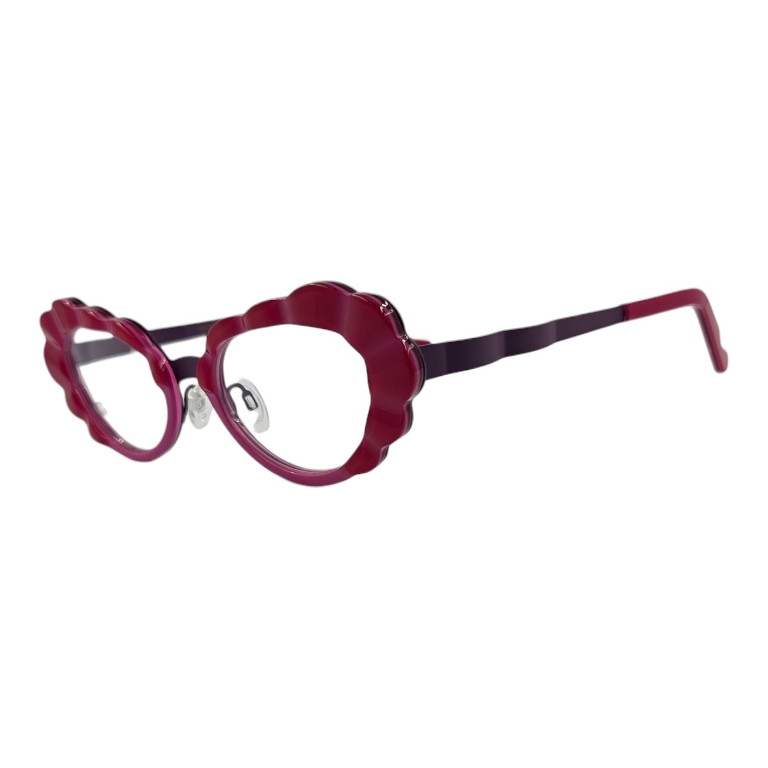 OSCAR MAMOOI NEPTUNE FUXIA1 gafas de graduado oscar mamooi fuxia rosa ojo de gato mariposa ondulado tendencia optica toscana optica gran via optica hermo vytria