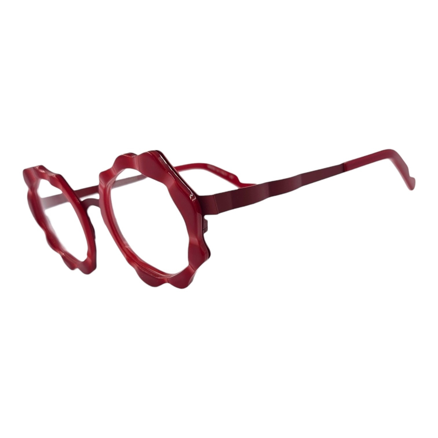 OSCAR MAMOOI URANUS ROJO2 gafas de graduado oscar mamooi redondo ondulado rojo metal acetato tendencia optica hermo optica toscana optica gran via optica castro optica diagonal vytria